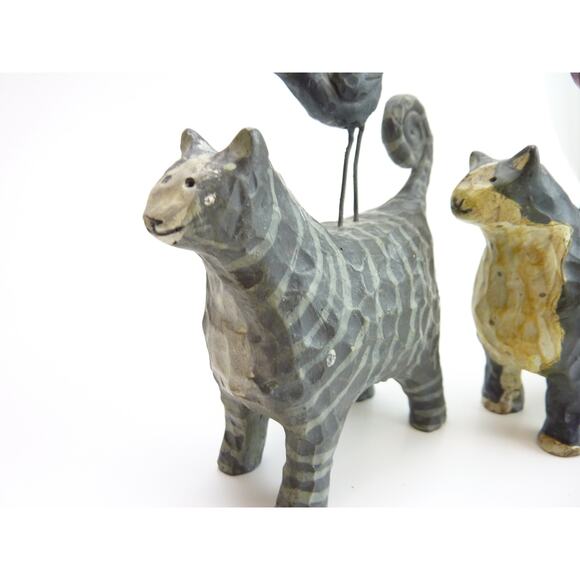 Vintage Cat figures Eclectic Country Decor Americana Room Cute - Picture 4 of 5